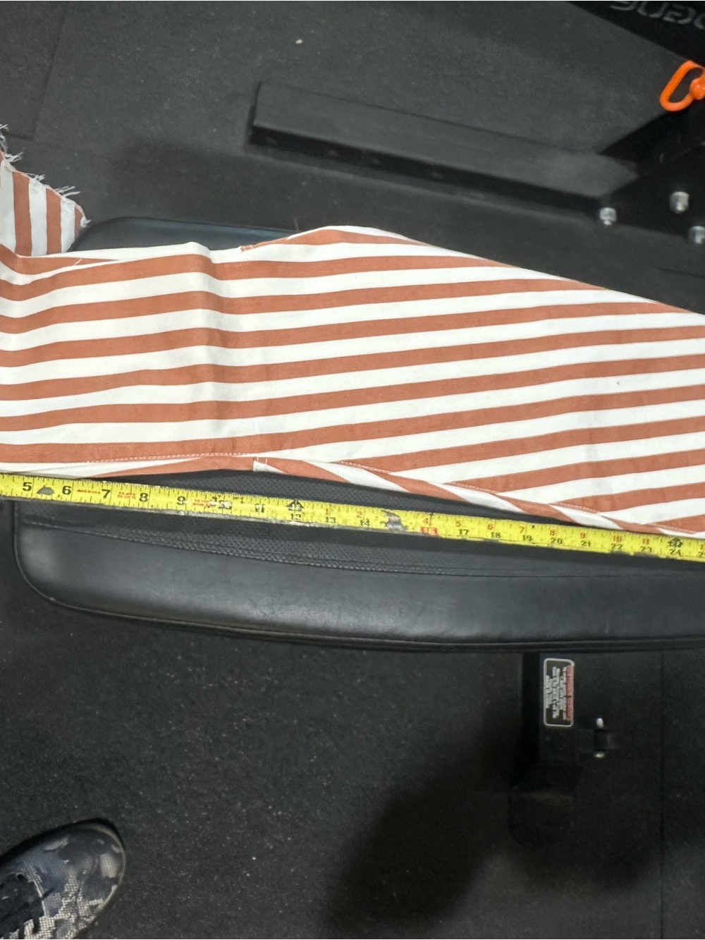 NWOT Free People Float on Flare orange and white striped pants bell bottoms - Picture 5 of 6